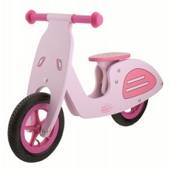 Велобіг дерев'яний "Vespa" для  дівчаток  рожевий